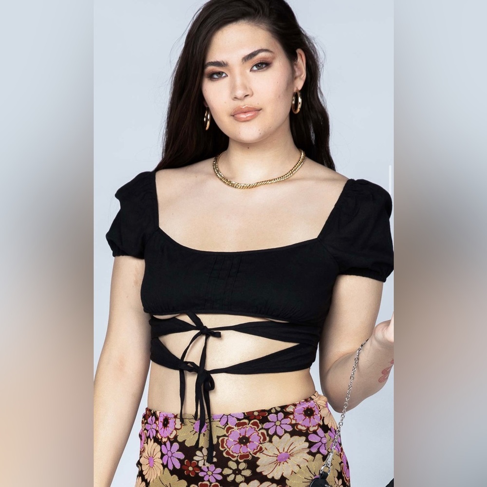 Princess Polly Chanel Top in Black